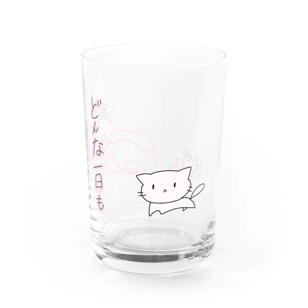 隠世はてなの3秒ねこの今日も生き抜いたキミへ Water Glass :right