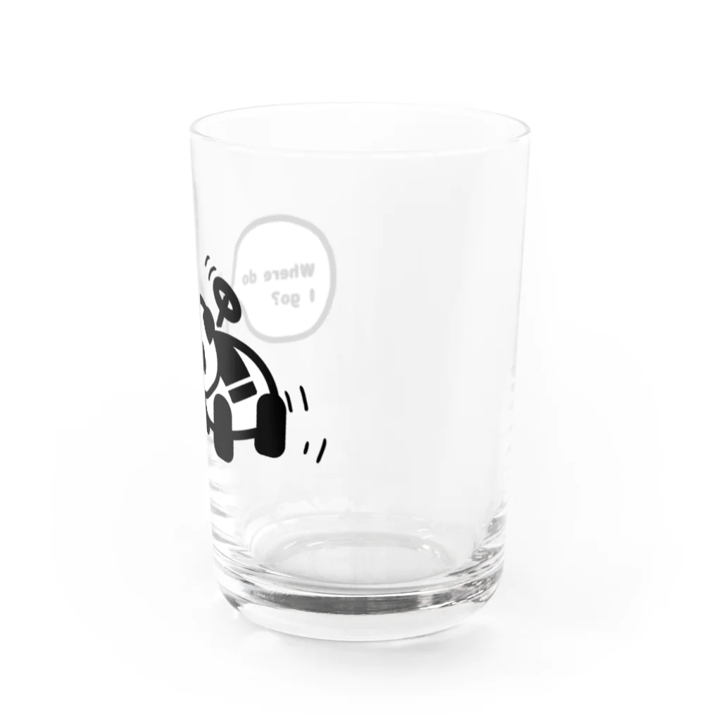 かもラグのラクかものどこ行くパンダ Water Glass :right