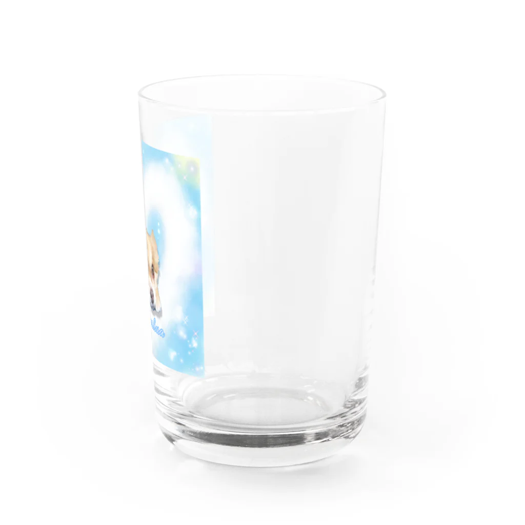 ガゥガゥちゃんの雲ハートとチワワ Water Glass :right