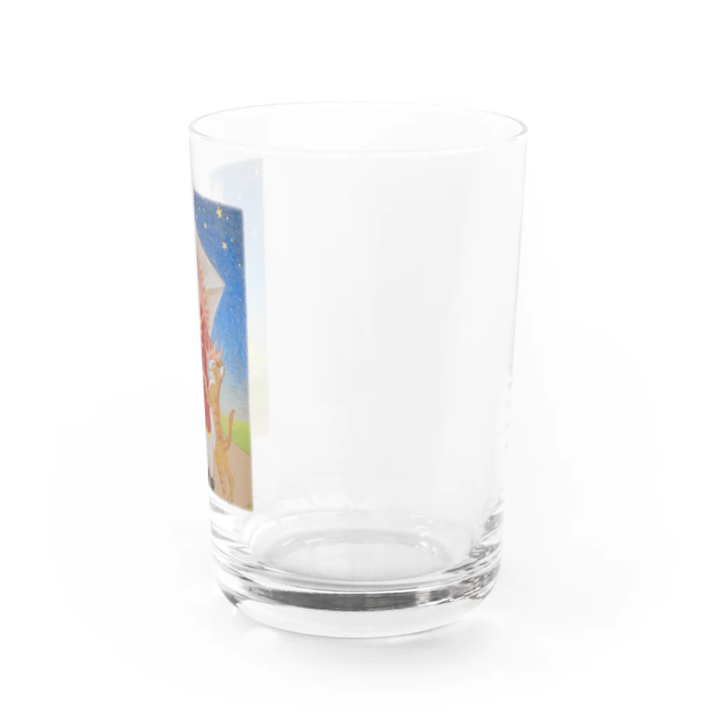 くまきち＠kyonyamamotoの不思議な国のフィッシュフットマンとにゃん Water Glass :right