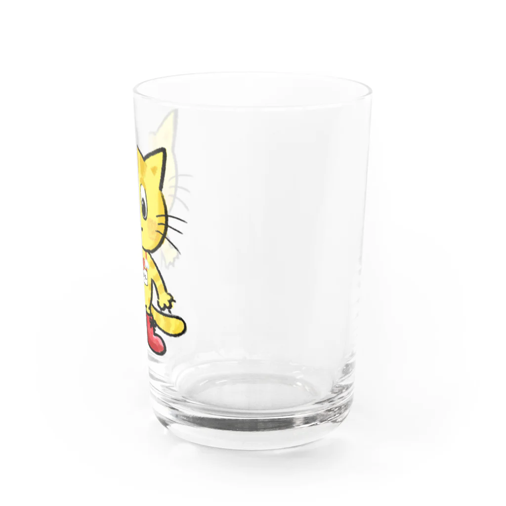 にゃんぴーのふつうのにゃんぴー Water Glass :right