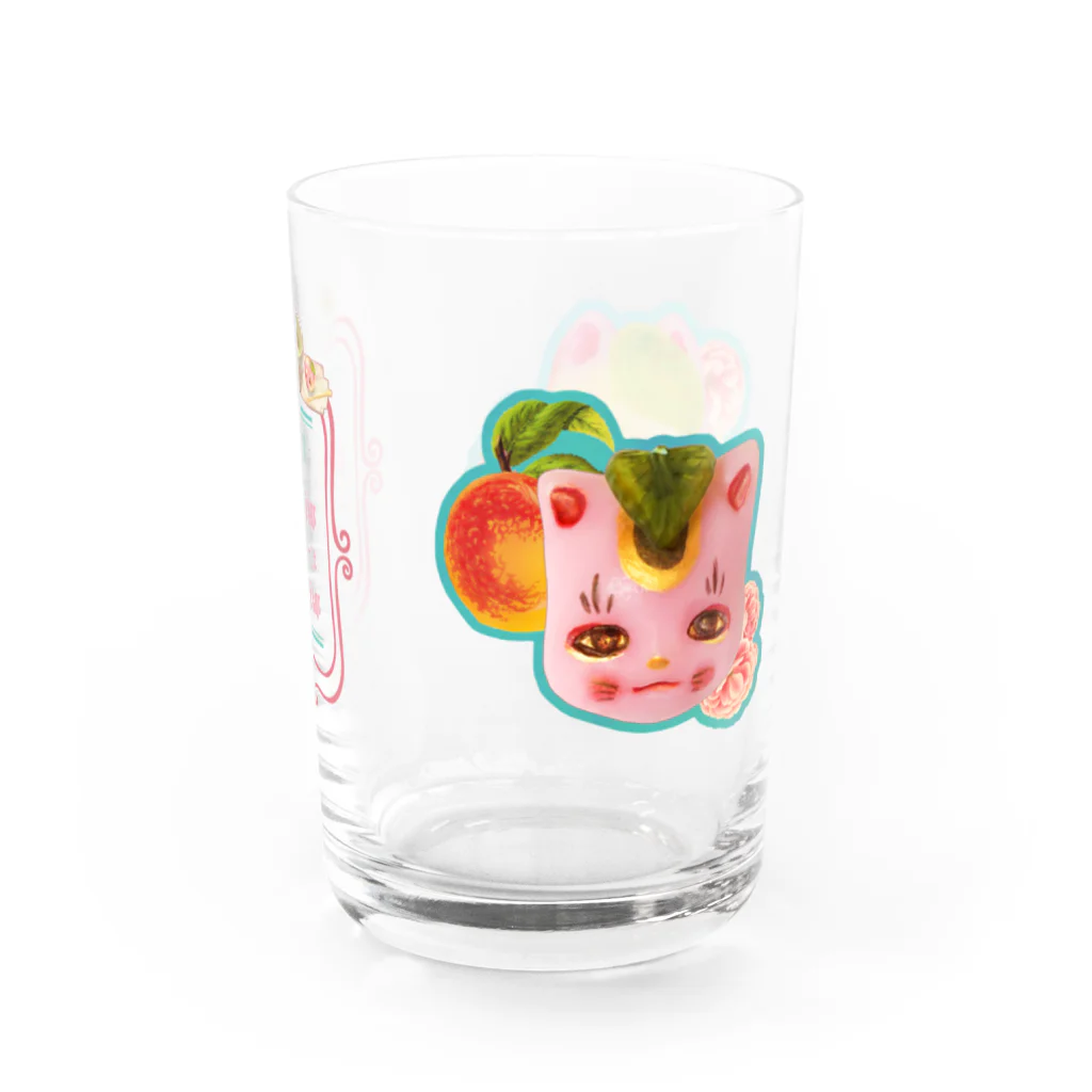 ★枠星屋★の茶屋 桜源郷あるいは桃源郷 (招き猫＆お狐さま) Water Glass :right