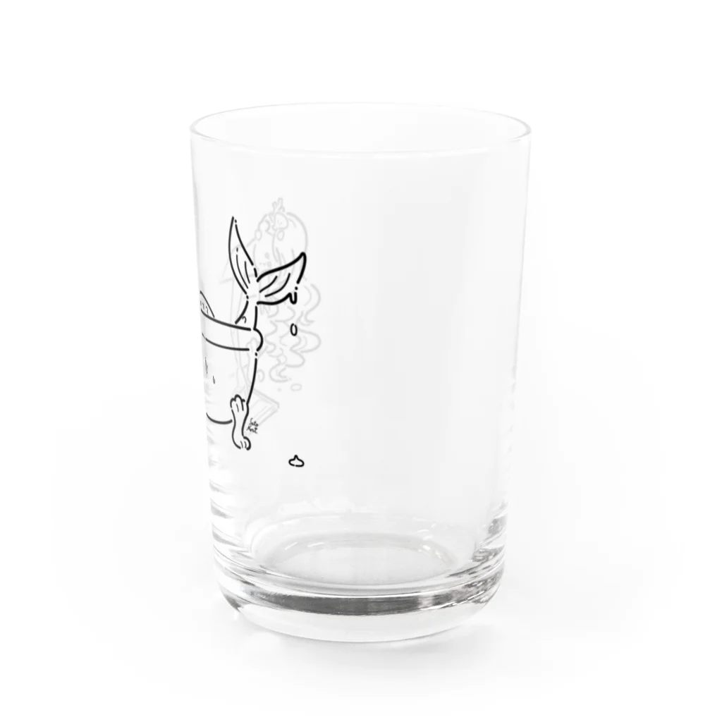 サトウノリコ*の浴室でタブレットを使う人魚【くろ】 Water Glass :right