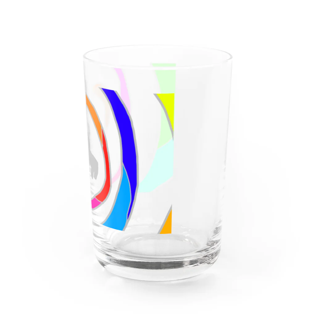 なぞなぞのレインボーゾウスパイラル Water Glass :right