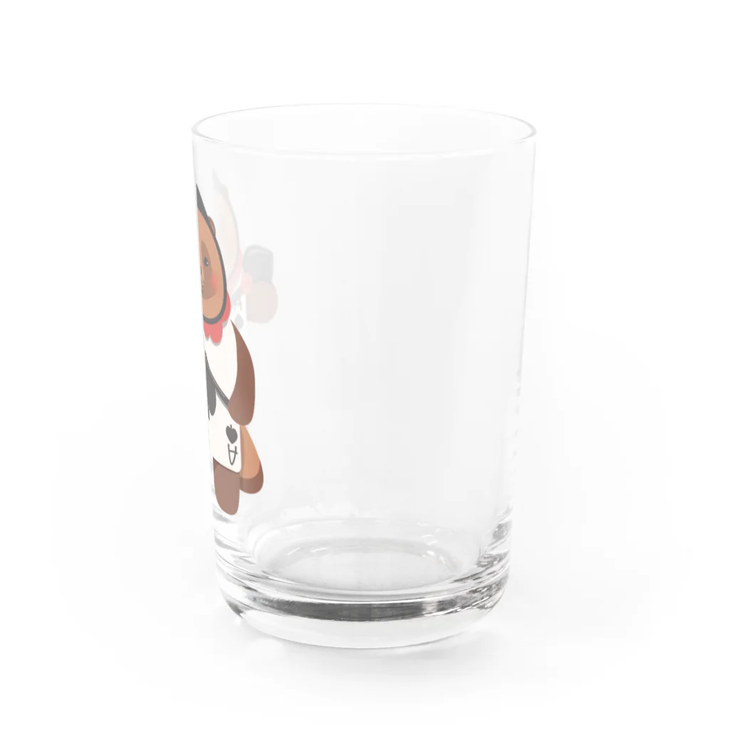 うとのぎゃらり〜🐰の不思議の国のたぬき　トランプ兵たぬき Water Glass :right