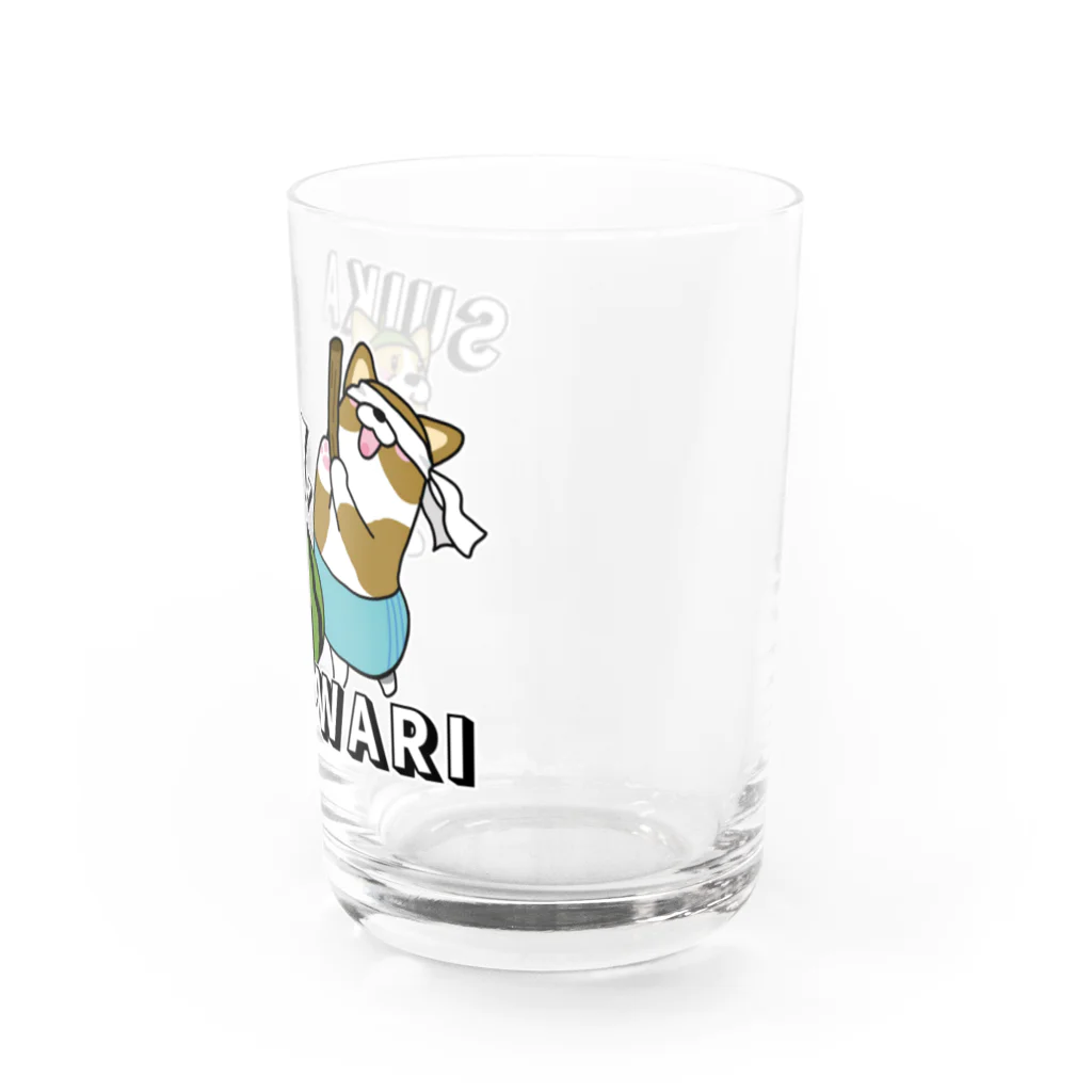 5corgisのスイカ割りコーギー Water Glass :right