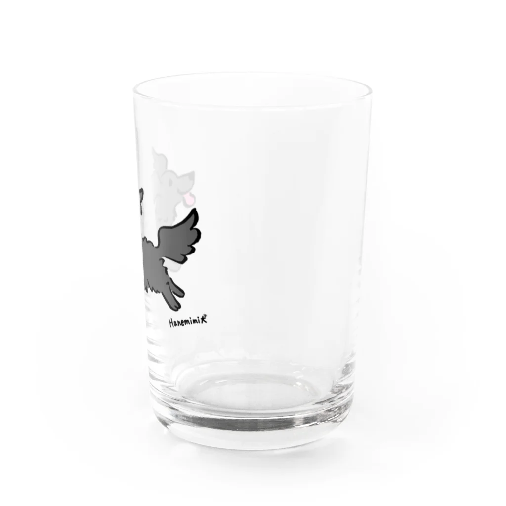 Chiyo.Wan(🐕🕊️のお店)のHanemimi犬　(カラー) Water Glass :right