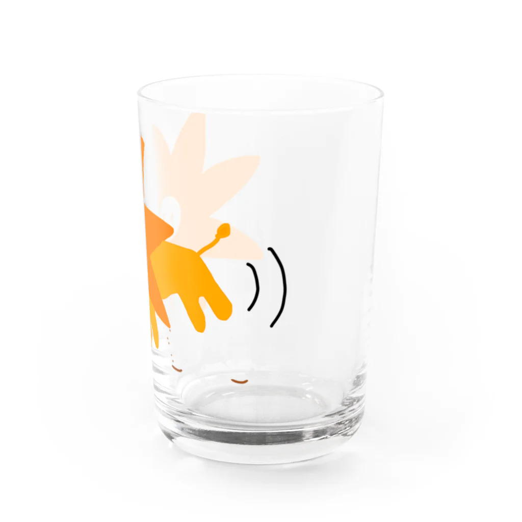 なぞなぞのたてがみ車輪ライオン Water Glass :right