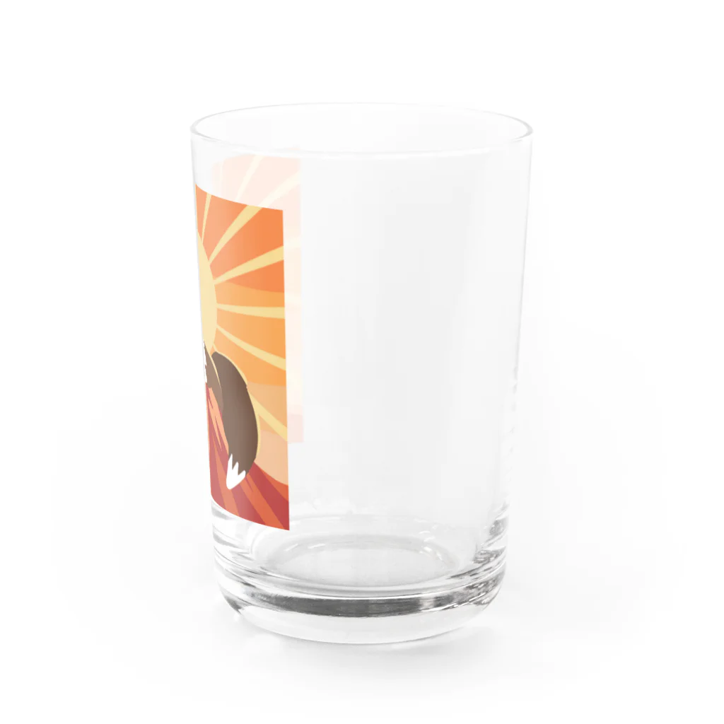 Kotetsu diary(SUZURI店)のシェルティ×富士山(赤) Water Glass :right