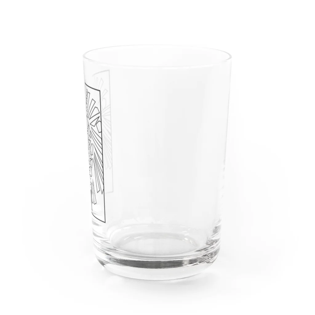 chicodeza by suzuriのライオンの線画マーク Water Glass :right