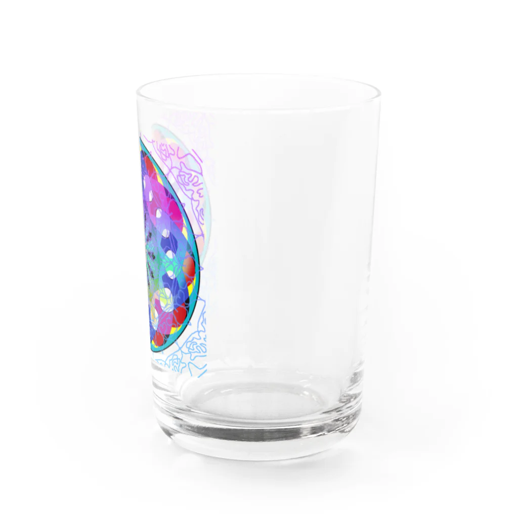 💖宇宙整体♪🌈♪こころからだチャンネル♪💖の母性回帰曼荼羅　彩りの花園へsee-through version Water Glass :right