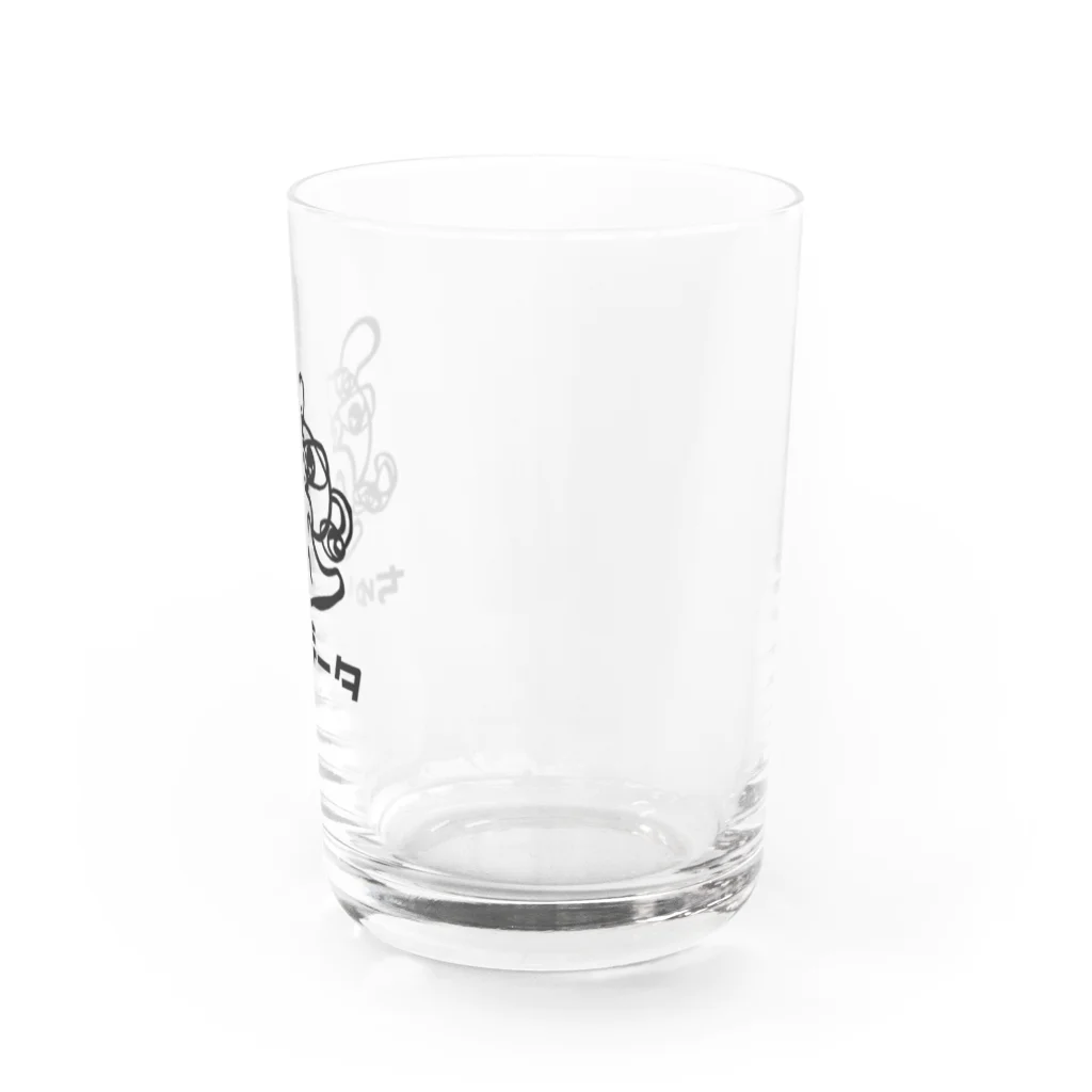 ちゅらデータのちゅら太郎（黒ロゴ） Water Glass :right