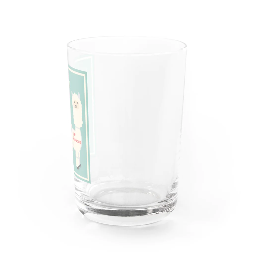 はたらくアルパカ アルさんのアルパカ セーターぴったりすぎ Water Glass :right