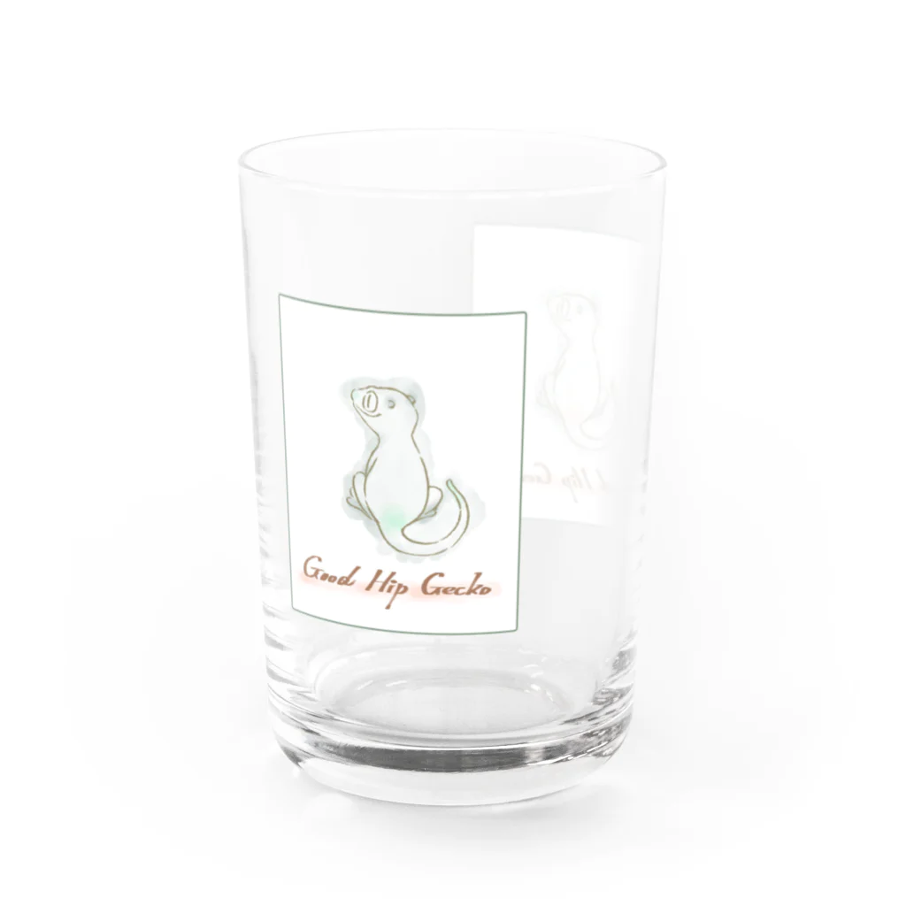 今夜は焼肉のgood hip gecko Water Glass :right