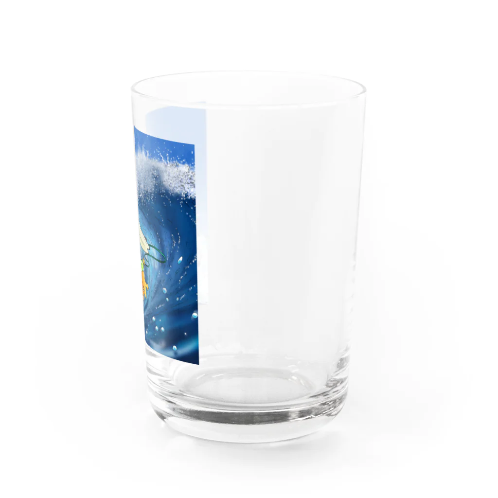 ホンイチのホンイチくん　サーフィン Water Glass :right