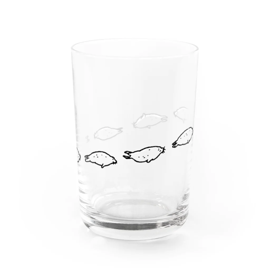 ぴすぴすのすいすいアザラシ Water Glass :right