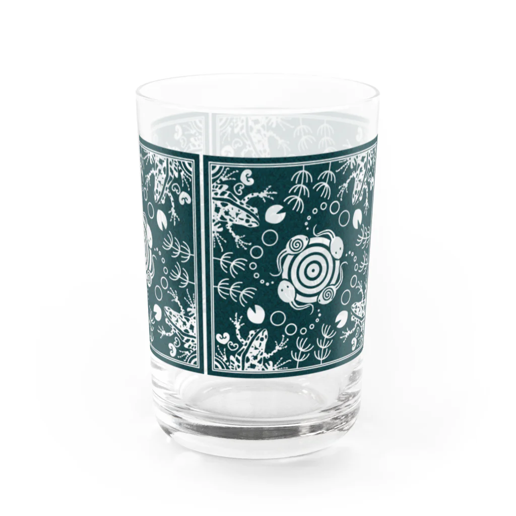 くいなの母のぬまがえるのぬま(レトロタイル風大) Water Glass :right