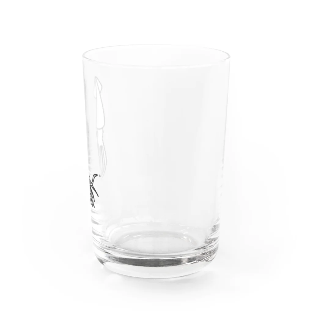 アングラースピリッツのすまし顔のイカくん（文字なしバージョン） Water Glass :right