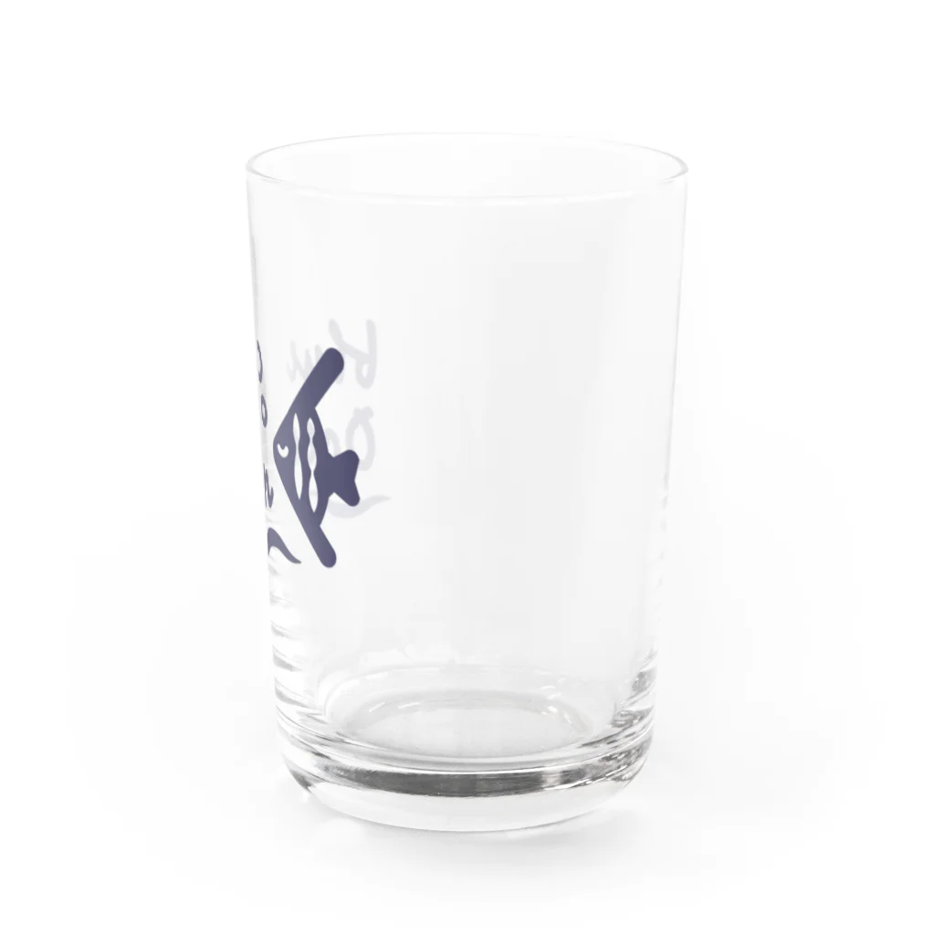 LIFE0 official suzuriの「Dreamin' Her」蒼<blue ocean>グラス Water Glass :right