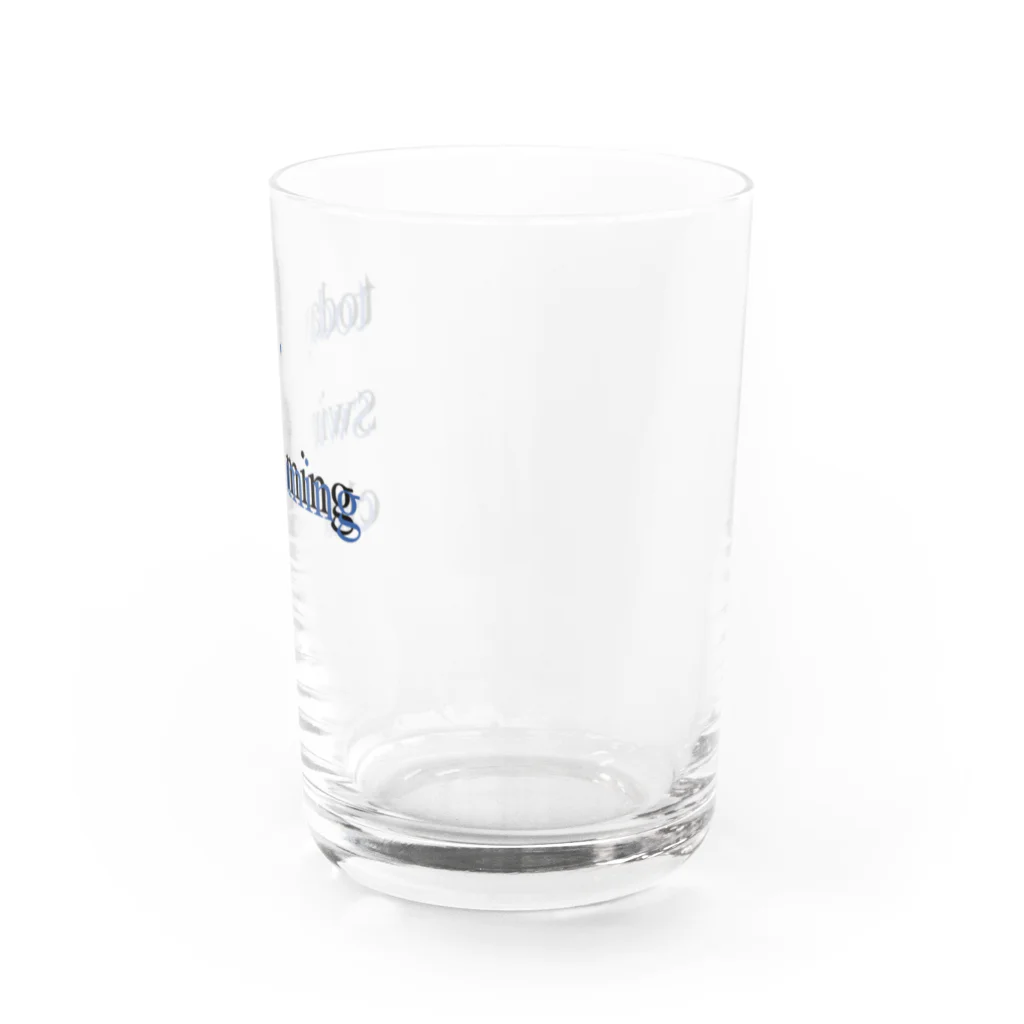 take_aokiのtodayswimmingclub. (BK&BL) Water Glass :right