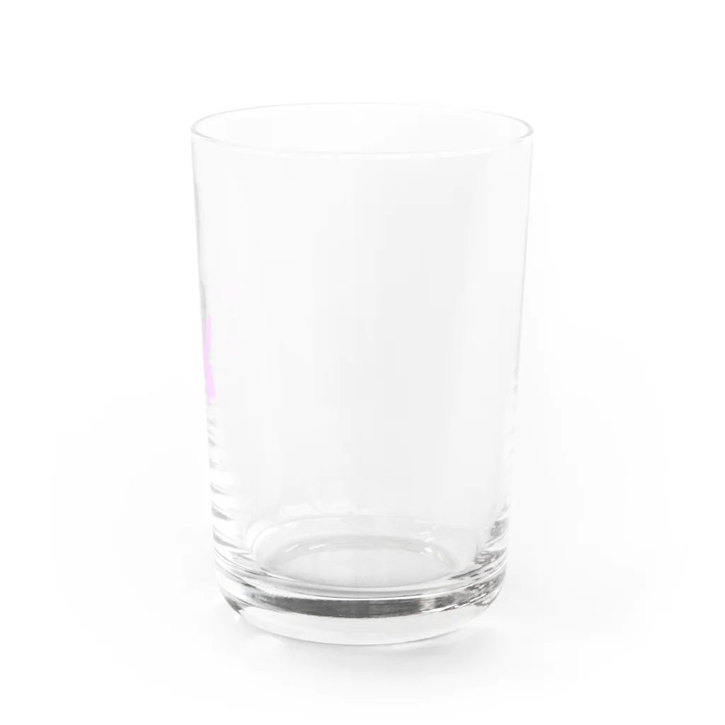 //しゃもん//のバルーン犬　pink Water Glass :right