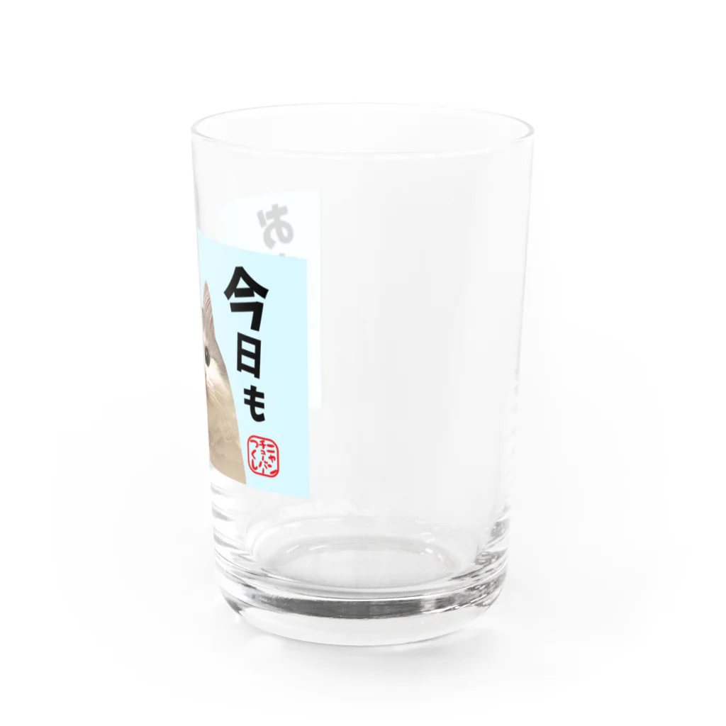 ニャンチューバーつくし【公式グッズ】のつくしグラス【ニャンチューバーつくし】 Water Glass :right