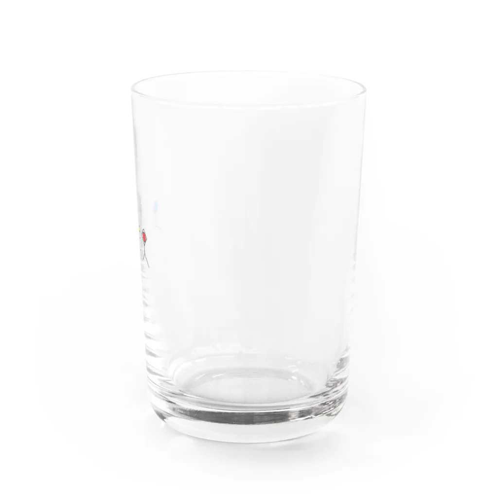 絵の具入れの信号機ヨガぼうにんげんくん Water Glass :right