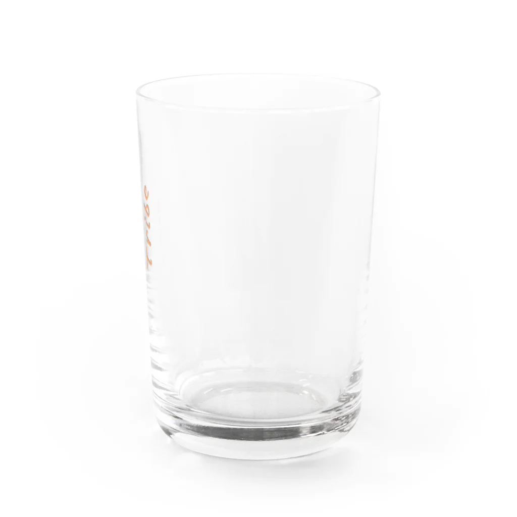 ミラくまのI LOVE Tribe 縦文字 Water Glass :right