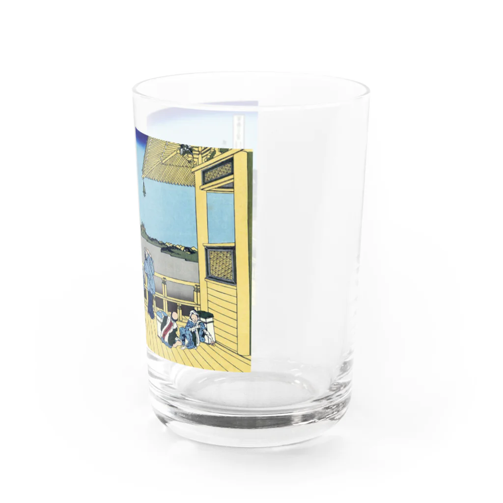 寿めでたや(ukiyoe)の葛飾北斎_冨嶽三十六景　五百らかん寺さゞゐどう Water Glass :right