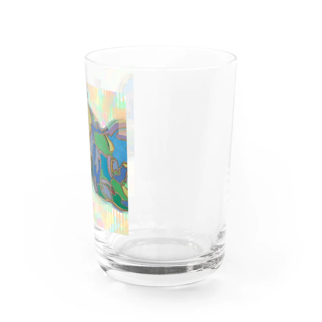 アート工房　甘月蝕(kanngesshoku)『TAaKA』のストアのMary's  tweets 『ママ、早く帰って来ないかな❗』 Water Glass :right