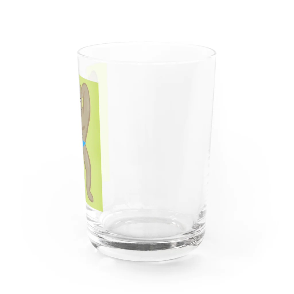 りのりのザウルスのイヌマッスルみんなのあこがれ(背景あり) Water Glass :right