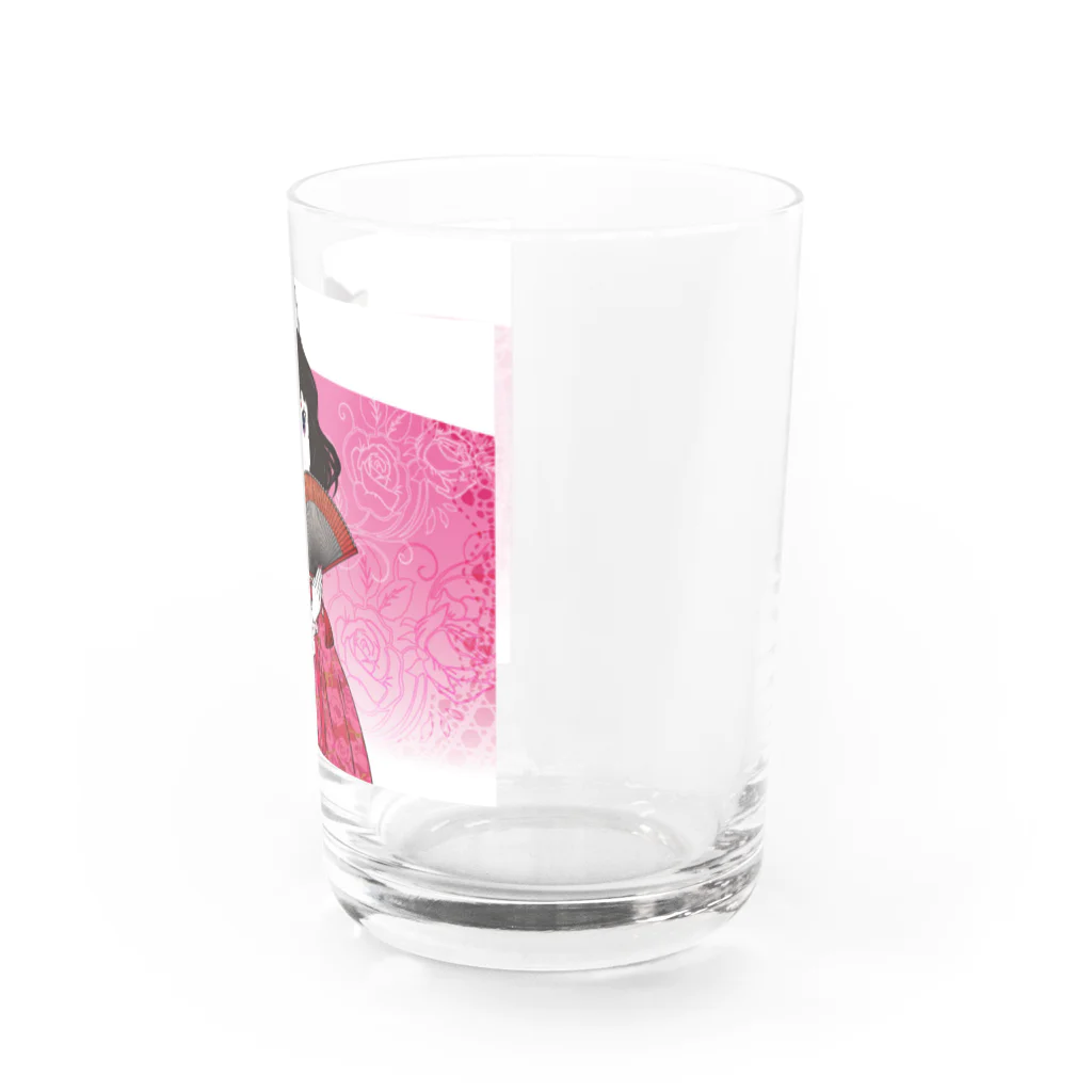 加藤 光雲のRose-design（扇子開きVer.） Water Glass :right