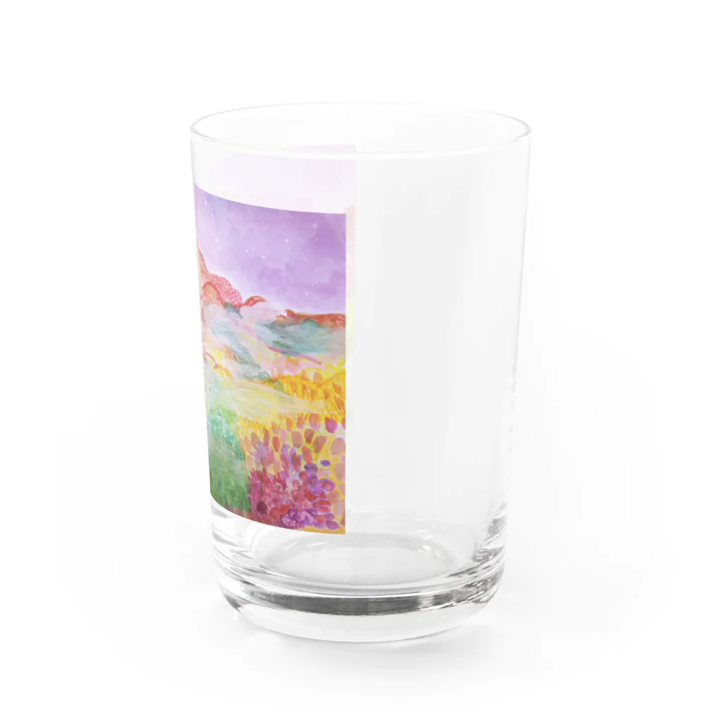 夏休みの山の絵 Water Glass :right