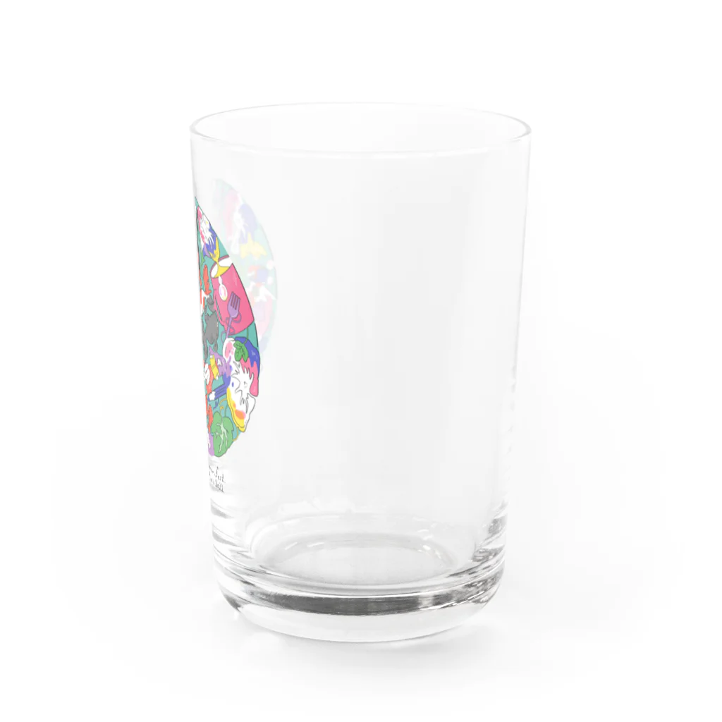 金魚たちの夏祭り👘🎋🎇の金魚たちの夏祭り 2022カラーモデル Water Glass :right