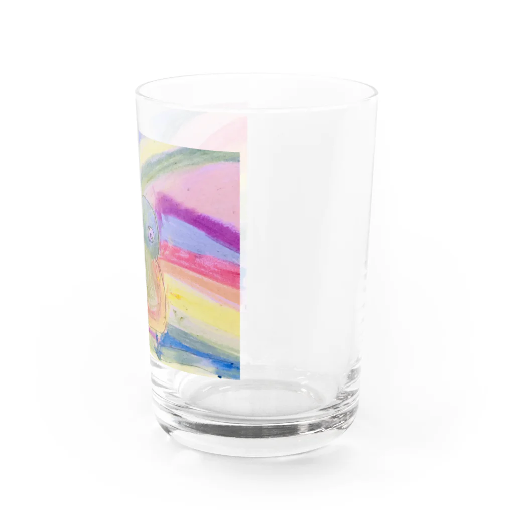 go80sのピーコックグリーンからす Water Glass :right