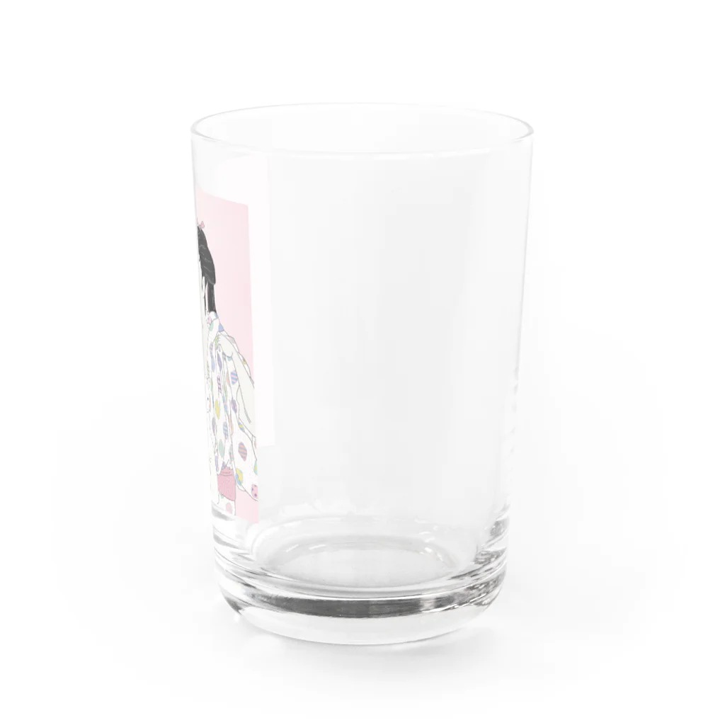 keeeeeep smilingの猫とチュッパチャプスと私 Water Glass :right