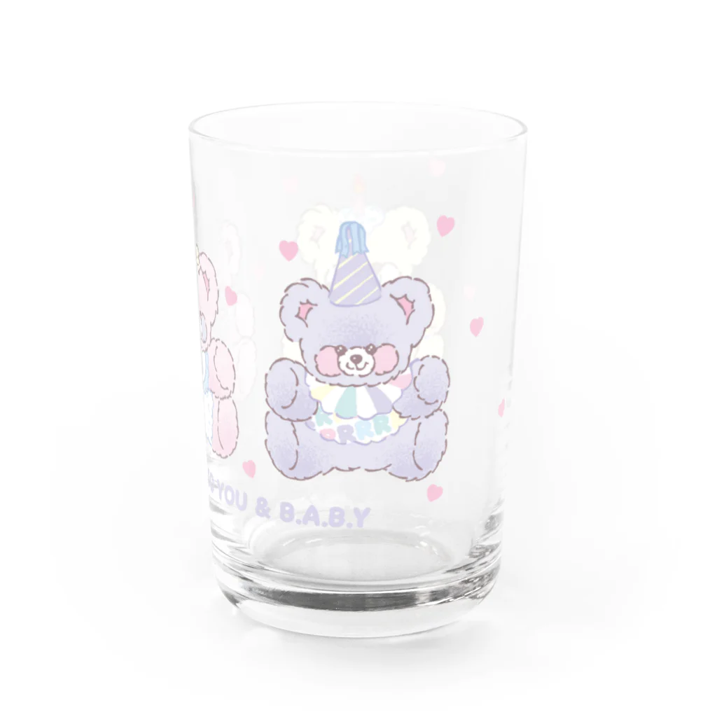 B.A.B.YのPUFF・PUFF・PARTY! / BEAR SISTERS 柄（グラス用） Water Glass :right