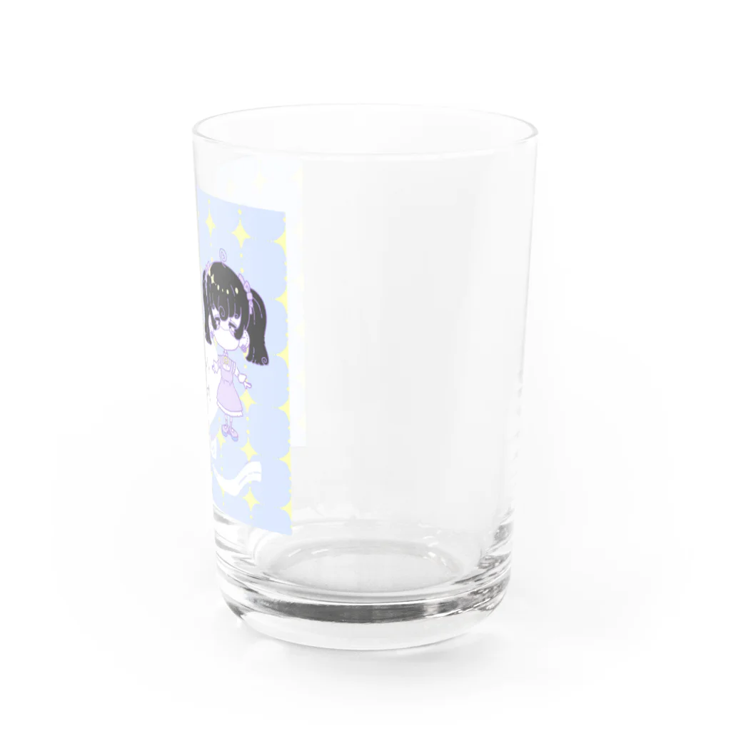 かじきのpurple black doll Water Glass :right