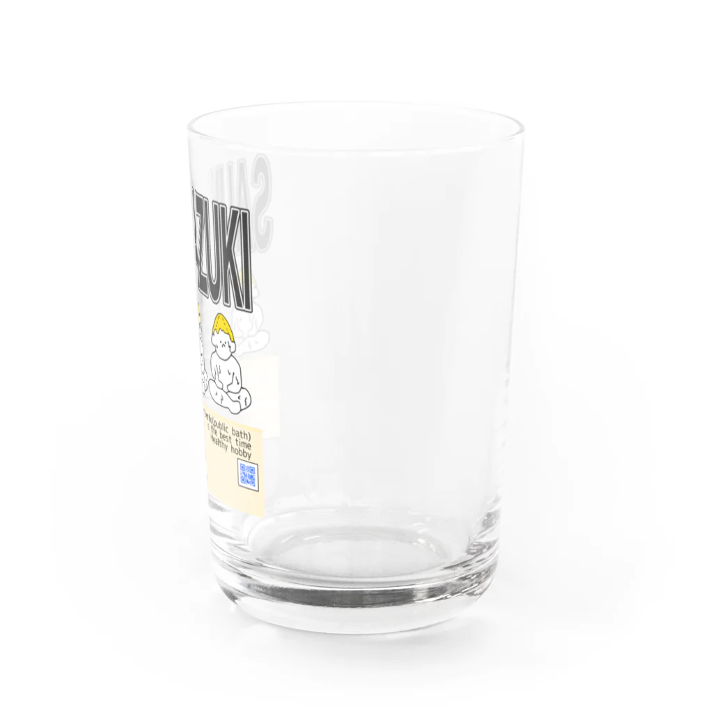 サウナハマって幸せのSAUNA好きな三人衆　〜ポスター風〜 Water Glass :right