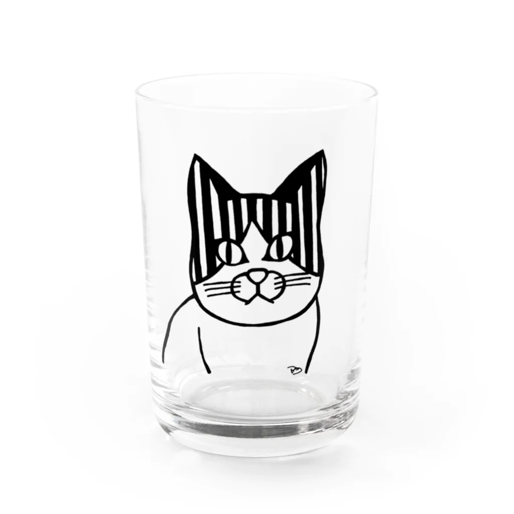 フクハラアキコのしましまのねこ Water Glass :right