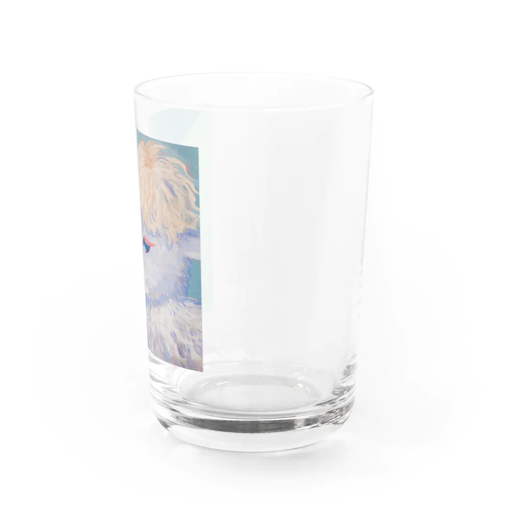 ろばぱかアニマルTシャツのイケてるアルパカ Water Glass :right