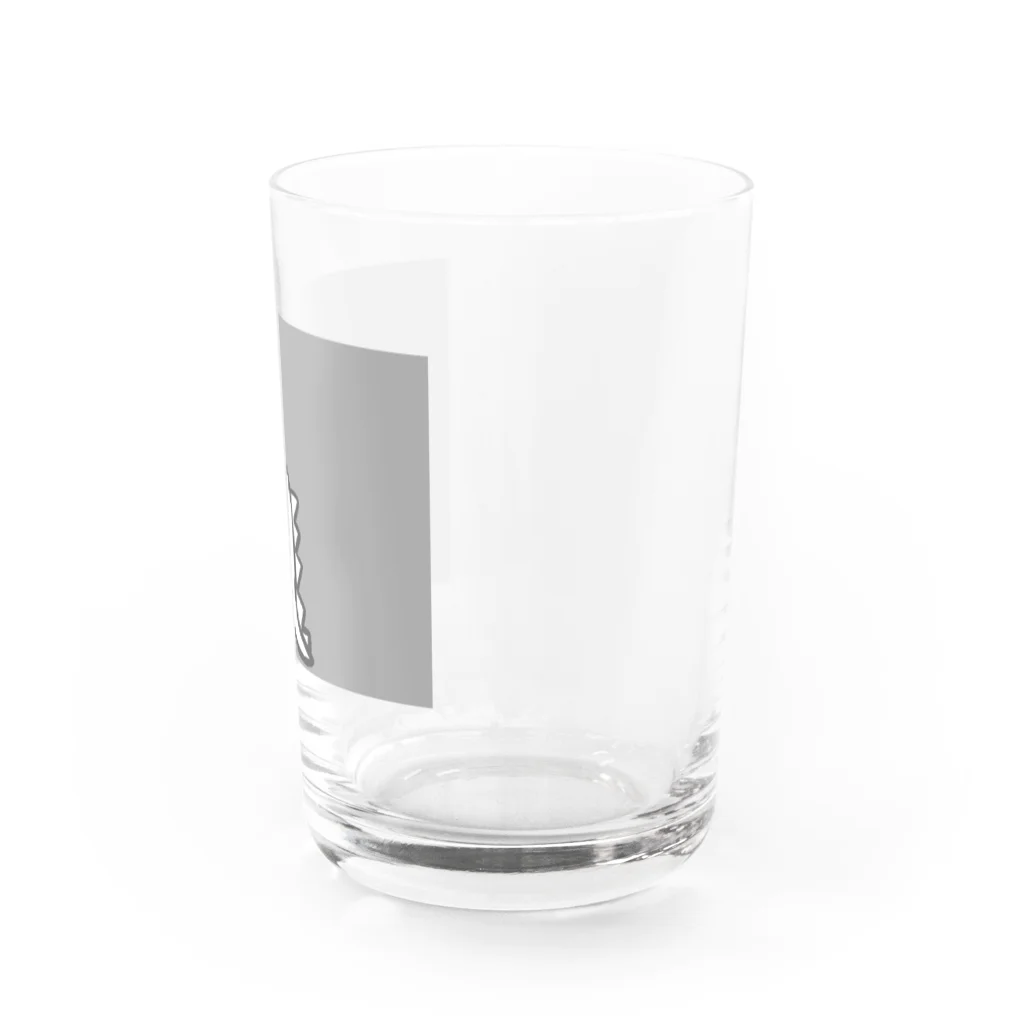 soyo11のゆるかわ恐竜 グレー Water Glass :right