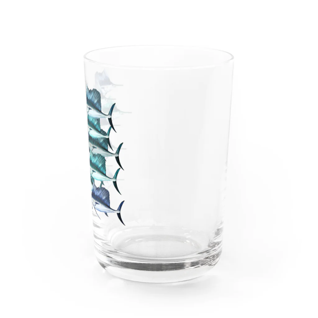 chicodeza by suzuriのバショウカジキの群れ Water Glass :right