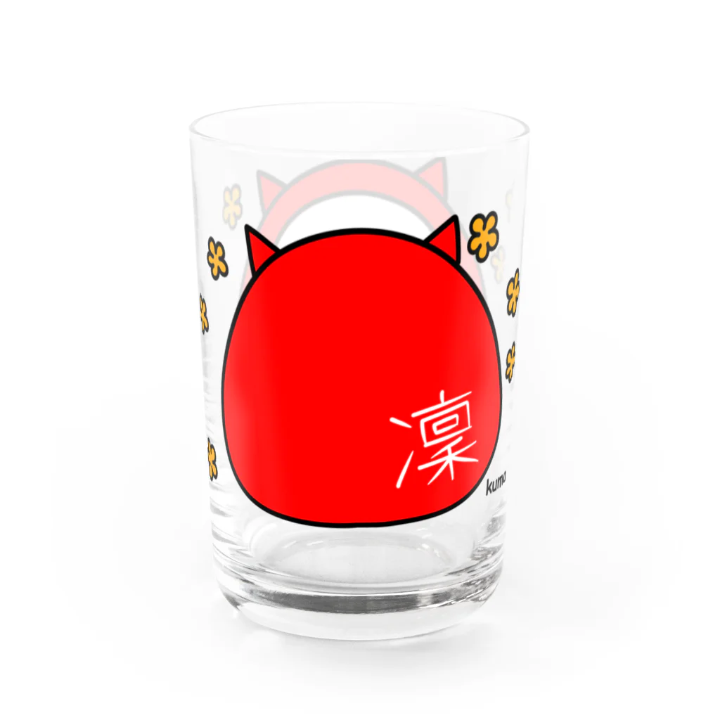 mkumakumaのだるまにゃんこ３ Water Glass :right