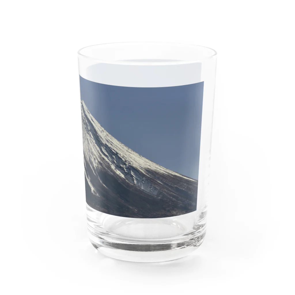 下田村の冠雪した富士山 Water Glass :right