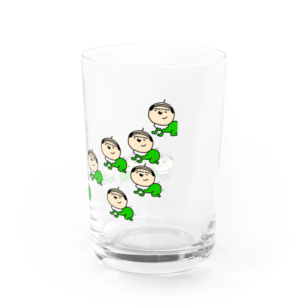 おやじとはんこと雑貨屋matahariのグリーンモンスターワラワラ Water Glass :right