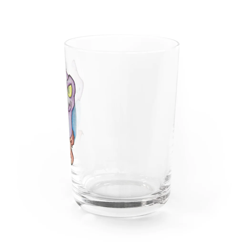 ぽよぽよのヴェロキラプトルの肖像画 Water Glass :right