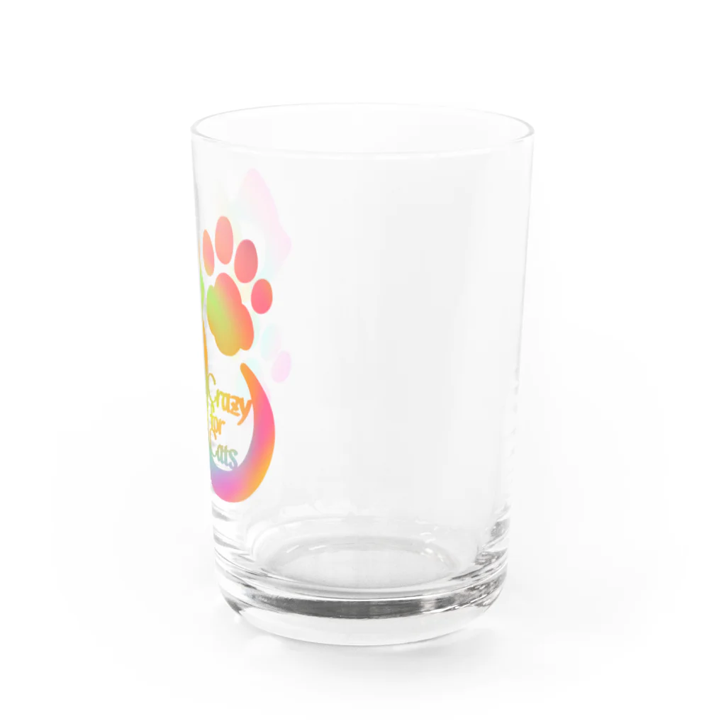 Charamaru Marketのシュール猫（カラフル） Water Glass :right