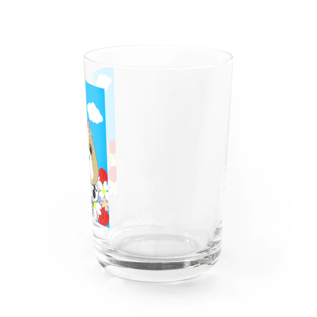 kororeo工房のお花畑けのシーズーちゃん Water Glass :right