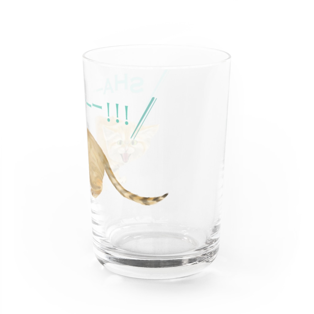 kitaooji shop SUZURI店のシャーするスナネコ Water Glass :right